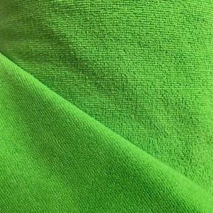 Tela Toalla Microfibra Verde Manzana