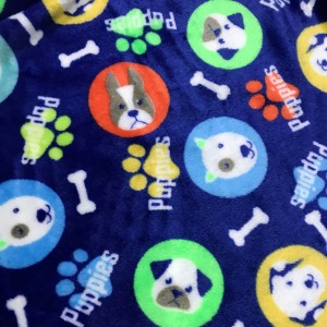 Tela Polar Soft Estampado - Perros Fondo Francia
