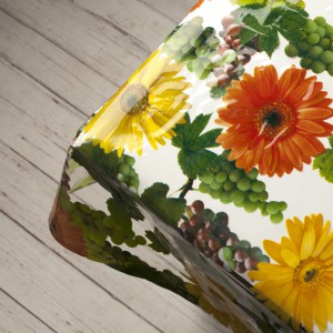 Tela Pvc  Estampado Flor Uvas