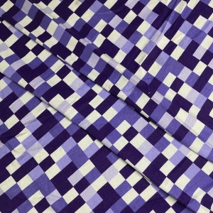 Tela Rustico Estampado Pixeles Gama Violeta