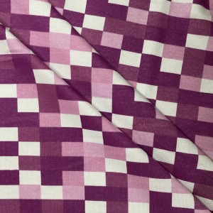 Tela Rustico Estampado Pixeles Gama Rosas