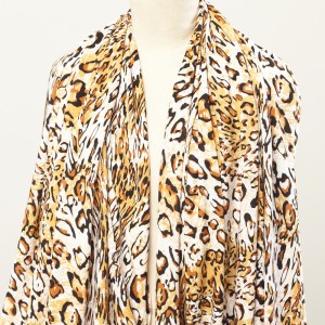 Tela Seda Fria Estampado  AnimalPrint Leopardo