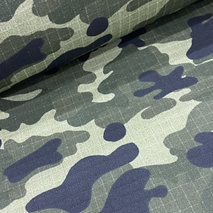 Tela Ripstop Camuflado verde