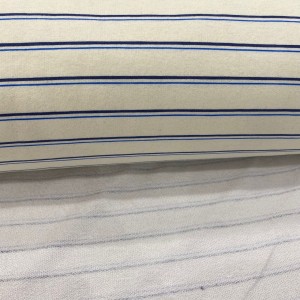 Tela Rustico Rayado Blanco y Azul