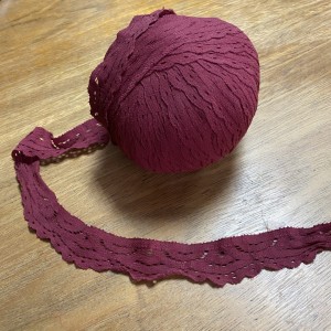 Tela Puntilla Elastizada Bordo 3 cm de ancho